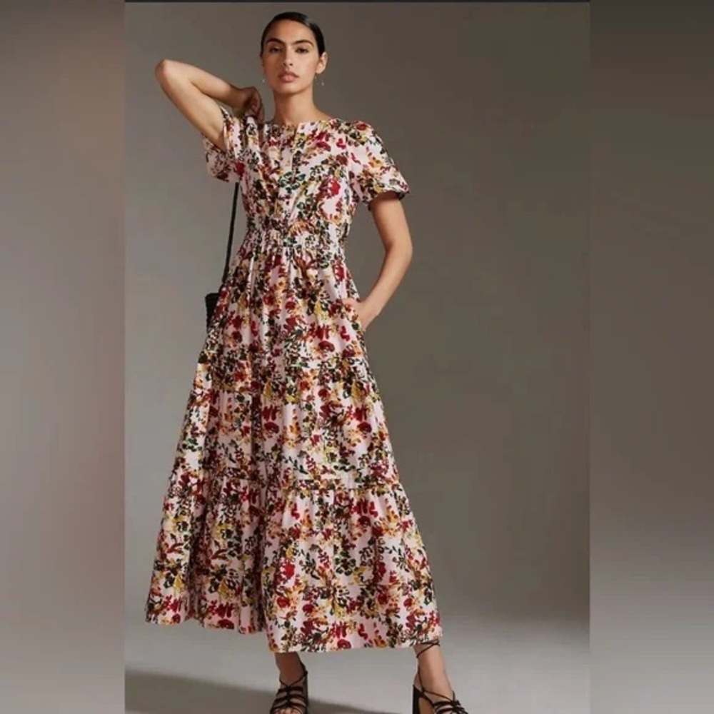 Anthropologie Somerset Maxi Dress in Pink Floral